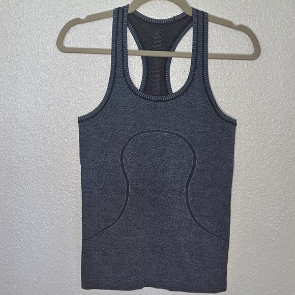 Lululemon Swiftly Tech Racerback - 6 Black / Desert Teal - Picture 4 of 6